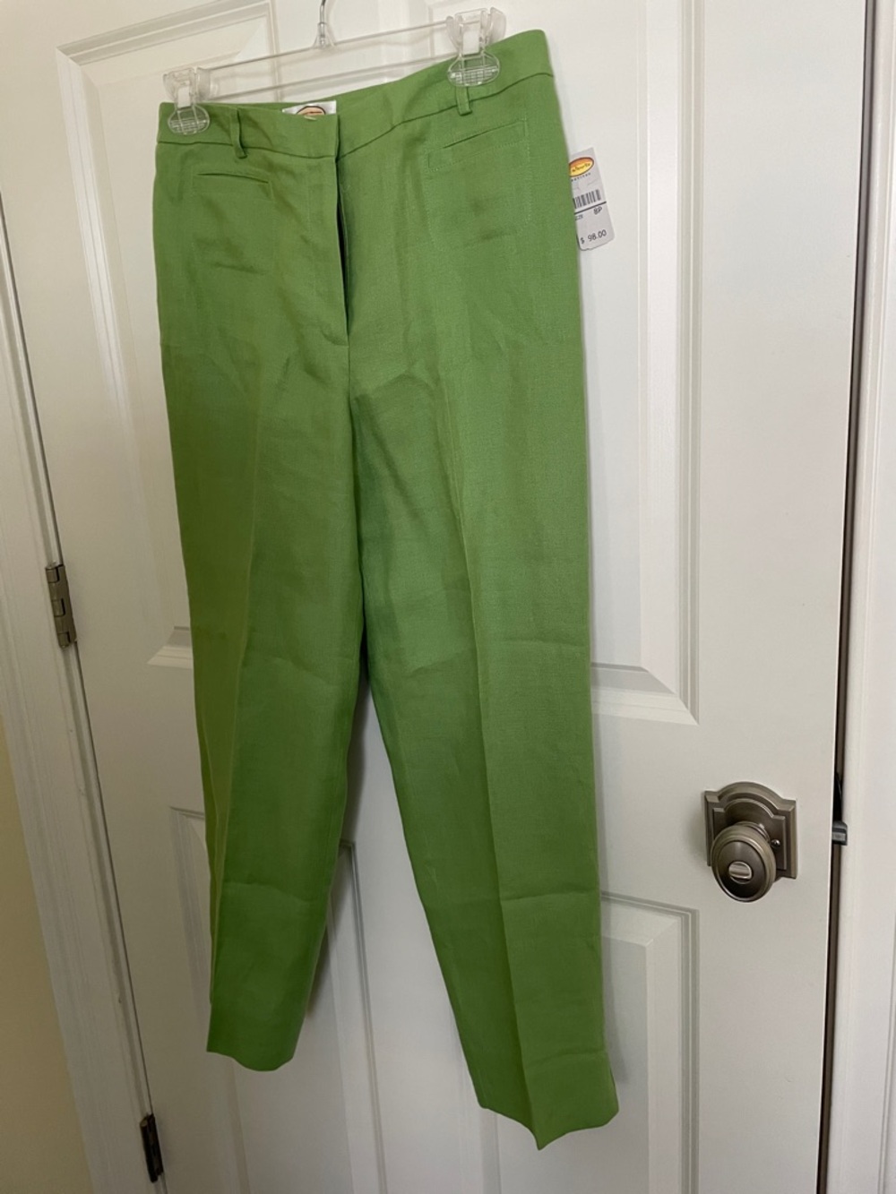 Talbots New Green Linen Pants Size 8P Petite